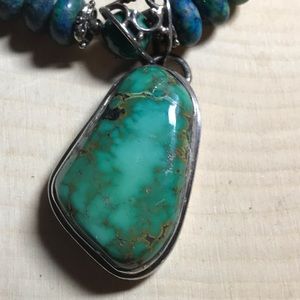 COPY - Vintage turquoise and sterling necklace. Old pawn